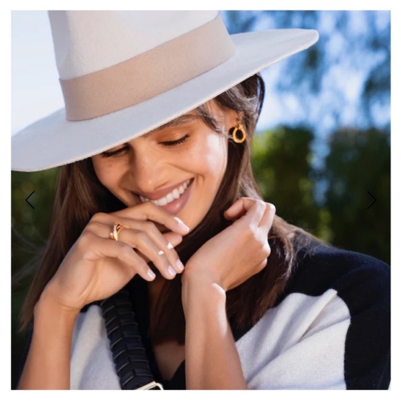 Vita Fede Cassio Hoop Earrings Gold Stainless Steel Interlocking Interchangeable - Picture 3 of 11